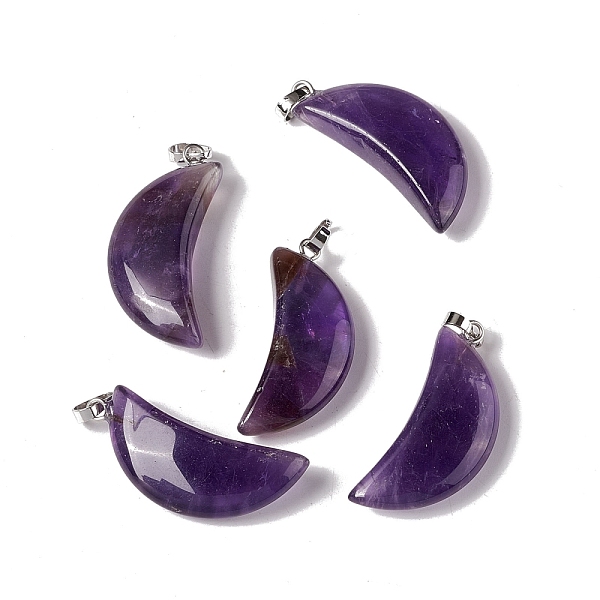 PandaHall Natural Amethyst Pendants, with Platinum Tone Brass Findings, Moon Charm, 33x15x8mm, Hole: 6x3.2mm Amethyst Moon
PandaHall Natural Amethyst Pendants, with Platinum Tone Brass Findings, Moon Charm, 33x15x8mm, Hole: 6x3.2mm Amethyst Moon