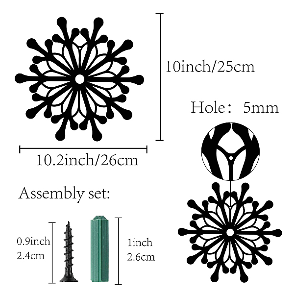 PandaHall Iron Pendant Decorations, for Outdoor Garden Decoration, Flower, Electrophoresis Black, 25x26cm Iron Flower Black
PandaHall Iron Pendant Decorations, for Outdoor Garden Decoration, Flower, Electrophoresis Black, 25x26cm Iron Flower Black