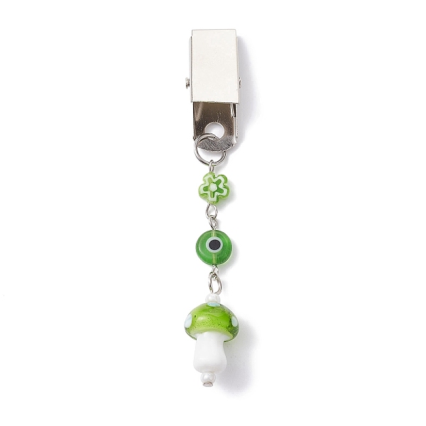 PandaHall Iron ID Card Clips with Handmade Lampwork Mushroom & Evil Eye, Badge Holder Clip, Yellow Green, 83mm Lampwork Mushroom
PandaHall Iron ID Card Clips with Handmade Lampwork Mushroom & Evil Eye, Badge Holder Clip, Yellow Green, 83mm Lampwork Mushroom