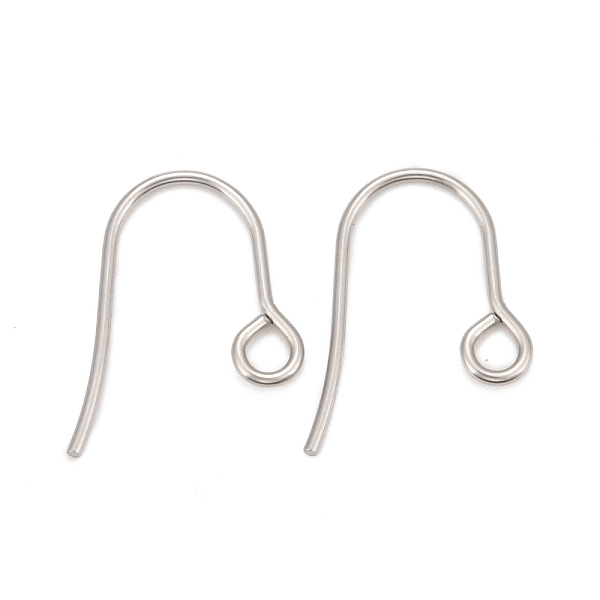 PandaHall 316 Surgical Stainless Steel Earring Hooks, Ear Wire, with Horizontal Loop, Stainless Steel Color, 15x12x0.7mm, 21 Gauge, Hole...
PandaHall 316 Surgical Stainless Steel Earring Hooks, Ear Wire, with Horizontal Loop, Stainless Steel Color, 15x12x0.7mm, 21 Gauge, Hole...