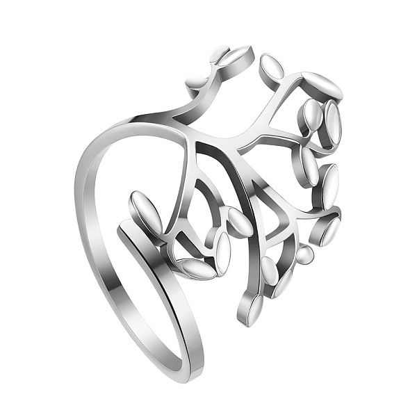 PandaHall SHEGRACE Stainless Steel Cuff Rings, Open Rings, Wide Band Rings, with Enamel, Leafy Branches, White, US Size 10, Inner Diameter...
PandaHall SHEGRACE Stainless Steel Cuff Rings, Open Rings, Wide Band Rings, with Enamel, Leafy Branches, White, US Size 10, Inner Diameter...
