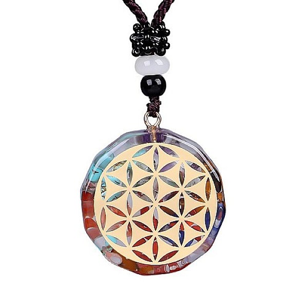 PandaHall Orgonite Chakra Natural & Synthetic Mixed Stone Pendant Necklaces, Nylon Thread Necklace for Women, Flat Round, Triangle, 25.59...
PandaHall Orgonite Chakra Natural & Synthetic Mixed Stone Pendant Necklaces, Nylon Thread Necklace for Women, Flat Round, Triangle, 25.59...