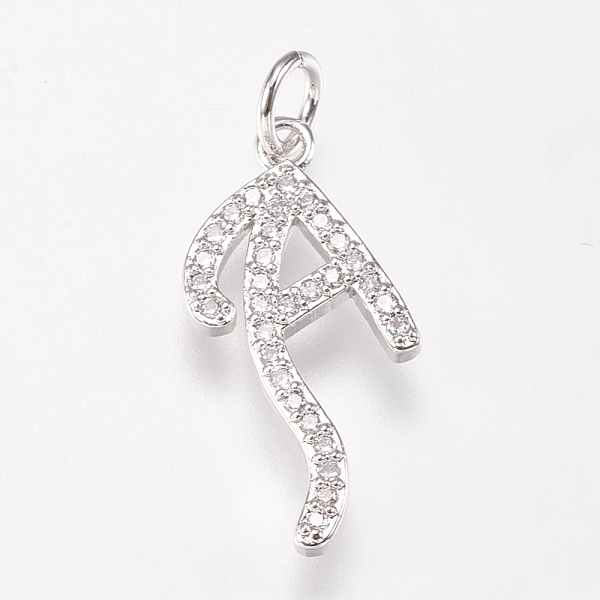 PandaHall Brass Micro Pave Cubic Zirconia Letter Pendants, Letter.A, 9x21x2mm, Hole: 3mm Brass+Cubic Zirconia Letter A Clear
PandaHall Brass Micro Pave Cubic Zirconia Letter Pendants, Letter.A, 9x21x2mm, Hole: 3mm Brass+Cubic Zirconia Letter A Clear