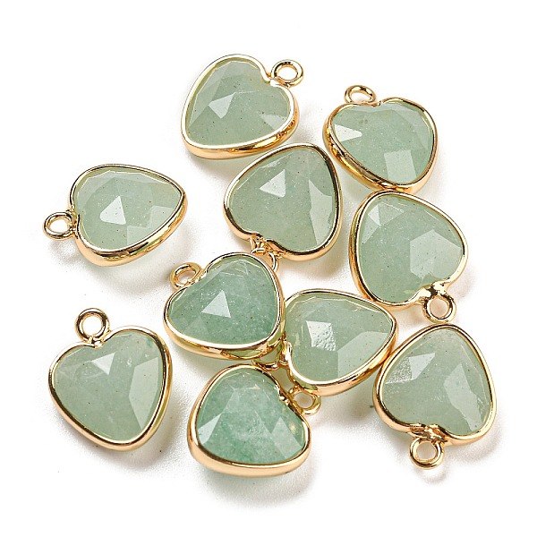 PandaHall Natural Green Aventurine Faceted Heart Charms, with Golden Tone Brass Edge, 13.5x11x5mm, Hole: 1.6mm Green Aventurine Heart
PandaHall Natural Green Aventurine Faceted Heart Charms, with Golden Tone Brass Edge, 13.5x11x5mm, Hole: 1.6mm Green Aventurine Heart