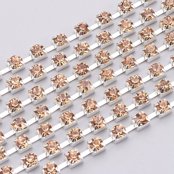 PandaHall Brass Rhinestone Strass Chains, Rhinestone Cup Chain, 1440pcs Rhinestone/bundle, Grade A, Silver Color Plated, Lt.Col,Topaz, 2.8mm..., Yellow
PandaHall Brass Rhinestone Strass Chains, Rhinestone Cup Chain, 1440pcs Rhinestone/bundle, Grade A, Silver Color Plated, Lt.Col,Topaz, 2.8mm..., Yellow