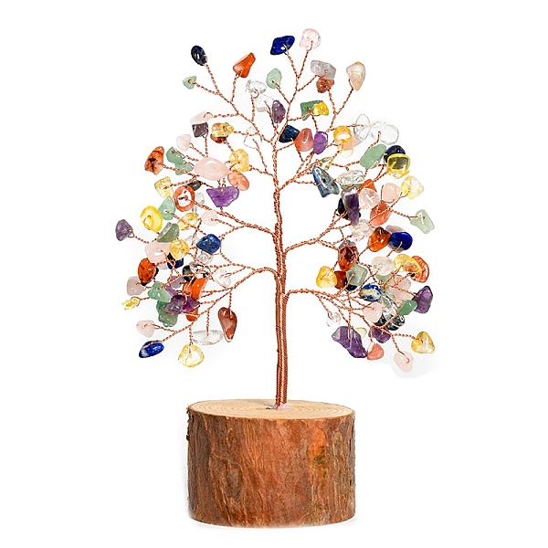 PandaHall Natural Gemstone Chips Tree of Life Decorations, Column Wood Base with Copper Wire Feng Shui Energy Stone Gift for Home Office...
PandaHall Natural Gemstone Chips Tree of Life Decorations, Column Wood Base with Copper Wire Feng Shui Energy Stone Gift for Home Office...