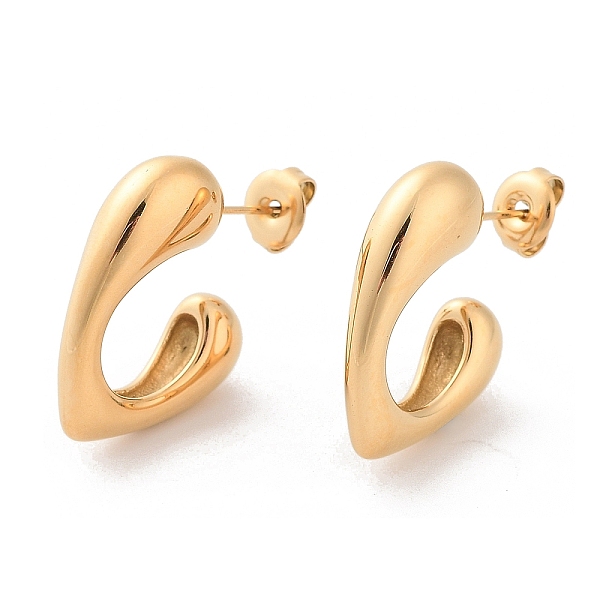 PandaHall 304 Stainless Steel Stud Earrings, Half Hoop Earrings, Real 14K Gold Plated, 23x6.5mm 304 Stainless Steel
PandaHall 304 Stainless Steel Stud Earrings, Half Hoop Earrings, Real 14K Gold Plated, 23x6.5mm 304 Stainless Steel