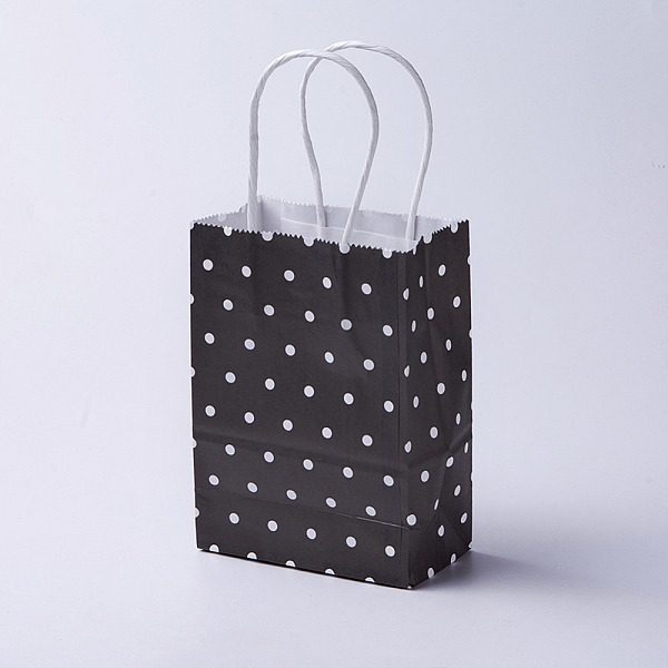 PandaHall kraft Paper Bags, with Handles, Gift Bags, Shopping Bags, Rectangle, Polka Dot Pattern, Black, 21x15x8cm Paper Polka Dot Black
PandaHall kraft Paper Bags, with Handles, Gift Bags, Shopping Bags, Rectangle, Polka Dot Pattern, Black, 21x15x8cm Paper Polka Dot Black