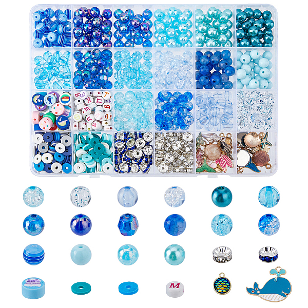 PandaHall SUPERFINDINGS 819pcs Sea Style Beads Bulk Blue Mixed Spacer Beads Including 16 Style Round Glass Beads 4 Style Polymer Clay Beads..., Multicolor
PandaHall SUPERFINDINGS 819pcs Sea Style Beads Bulk Blue Mixed Spacer Beads Including 16 Style Round Glass Beads 4 Style Polymer Clay Beads..., Multicolor