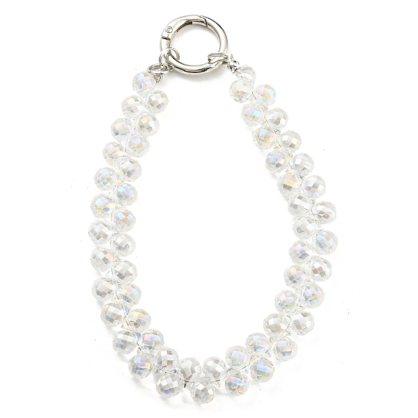 PandaHall Glass Beaded Mobile Straps, Multifunctional Chain, with Iron Spring Gate Ring, Clear AB, 302~306x14.5mm Glass Teardrop White
PandaHall Glass Beaded Mobile Straps, Multifunctional Chain, with Iron Spring Gate Ring, Clear AB, 302~306x14.5mm Glass Teardrop White