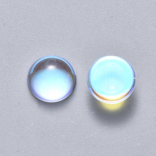 PandaHall Transparent Glass Cabochons, AB Color Plated, Half Round/Dome, Clear AB, 8x4mm Glass Half Round White
PandaHall Transparent Glass Cabochons, AB Color Plated, Half Round/Dome, Clear AB, 8x4mm Glass Half Round White
