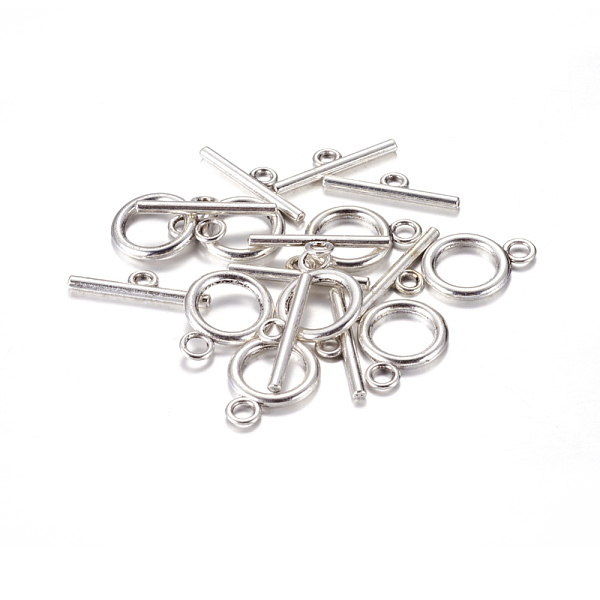 PandaHall Tibetan Style Alloy Toggle Clasps, Lead Free and Cadmium Free, Antique Silver Color, Ring: 19x14mm, Bar: 2x22mm, Hole: 2.5mm Alloy...
PandaHall Tibetan Style Alloy Toggle Clasps, Lead Free and Cadmium Free, Antique Silver Color, Ring: 19x14mm, Bar: 2x22mm, Hole: 2.5mm Alloy...
