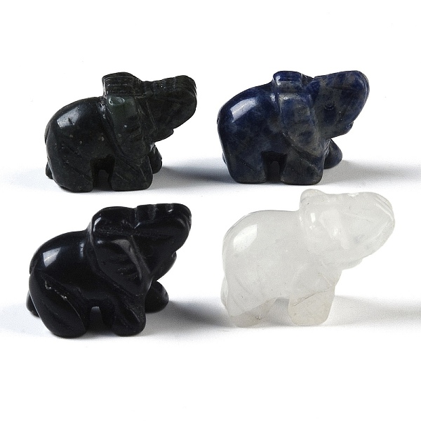 PandaHall Natural Mixed Gemstone Elephant Figurines, for Home Office Desktop Feng Shui Ornament, 30x16x22mm Mixed Stone Elephant
PandaHall Natural Mixed Gemstone Elephant Figurines, for Home Office Desktop Feng Shui Ornament, 30x16x22mm Mixed Stone Elephant