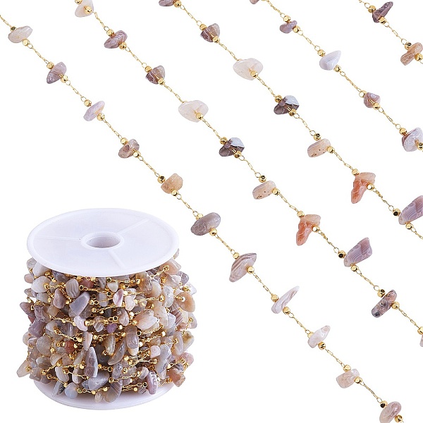 PandaHall Natural Botswana Agate Chips Beaded Chains, with Golden Brass Findings, Long-Lasting Plated, Soldered, with Spool, 4~14x4~11x2~7mm...
PandaHall Natural Botswana Agate Chips Beaded Chains, with Golden Brass Findings, Long-Lasting Plated, Soldered, with Spool, 4~14x4~11x2~7mm...
