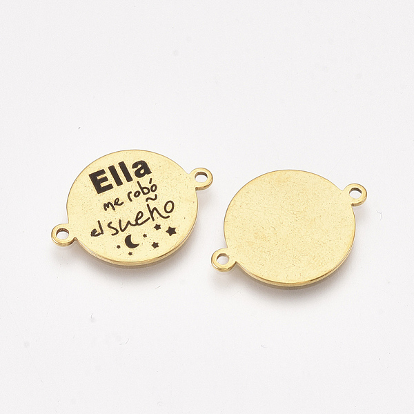 PandaHall 304 Stainless Steel Quote Links Connectors, with Enamel, Flat Round with Word, Golden, 21.5x16x1mm, Hole: 1.4mm 304 Stainless...
PandaHall 304 Stainless Steel Quote Links Connectors, with Enamel, Flat Round with Word, Golden, 21.5x16x1mm, Hole: 1.4mm 304 Stainless...