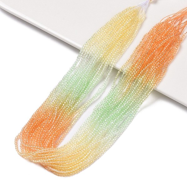 PandaHall Transparent Gradient Color Glass Beads Strands, Segmented Multi-color Beads, Faceted Round, Coral, 3x2.5mm, Hole: 0.8mm, about..., Red
PandaHall Transparent Gradient Color Glass Beads Strands, Segmented Multi-color Beads, Faceted Round, Coral, 3x2.5mm, Hole: 0.8mm, about..., Red