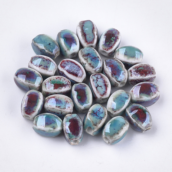 PandaHall Handmade Porcelain Beads, Fancy Antique Glazed Porcelain, Oval, Colorful, 12~14x9~10.5x9~11mm, Hole: 2.5mm Porcelain Oval
PandaHall Handmade Porcelain Beads, Fancy Antique Glazed Porcelain, Oval, Colorful, 12~14x9~10.5x9~11mm, Hole: 2.5mm Porcelain Oval