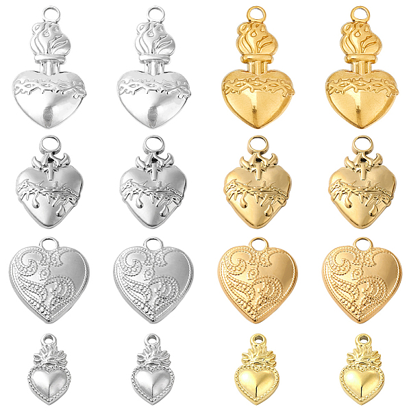 PandaHall SUNNYCLUE 16Pcs 8 Style 304 Stainless Steel Pendants, Heart, Golden & Stainless Steel Color, 14~27x8~15.5x2~3mm, Hole: 1~3mm...
PandaHall SUNNYCLUE 16Pcs 8 Style 304 Stainless Steel Pendants, Heart, Golden & Stainless Steel Color, 14~27x8~15.5x2~3mm, Hole: 1~3mm...
