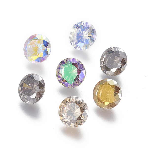 PandaHall Electroplated Cubic Zirconia Pointed Back Cabochons, Diamond, Faceted, Mixed Color, 8x4.6mm Cubic Zirconia Diamond Multicolor
PandaHall Electroplated Cubic Zirconia Pointed Back Cabochons, Diamond, Faceted, Mixed Color, 8x4.6mm Cubic Zirconia Diamond Multicolor