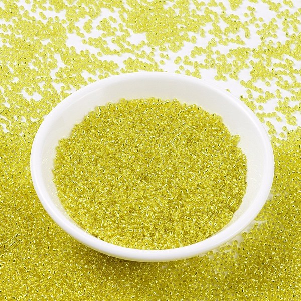 PandaHall MIYUKI Round Rocailles Beads, Japanese Seed Beads, (RR6) Silverlined Yellow, 11/0, 2x1.3mm, Hole: 0.8mm, about 1100pcs/bottle...
PandaHall MIYUKI Round Rocailles Beads, Japanese Seed Beads, (RR6) Silverlined Yellow, 11/0, 2x1.3mm, Hole: 0.8mm, about 1100pcs/bottle...