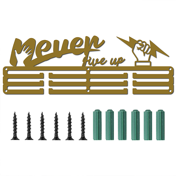 PandaHall Iron Medal Holder Frame, Medals Display Hanger Rack, with Screws, Rectangle with Never Give up, Dark Goldenrod, 137x400mm Iron..., Brown
PandaHall Iron Medal Holder Frame, Medals Display Hanger Rack, with Screws, Rectangle with Never Give up, Dark Goldenrod, 137x400mm Iron..., Brown