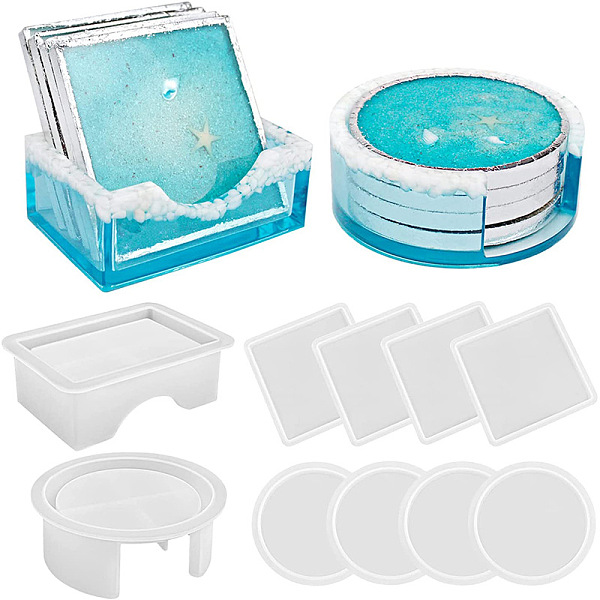 PandaHall 4Pcs 4 Style Rectangle & Flat Round Coaster & Storage Silicone Mold, Resin Casting Molds, for UV Resin, Epoxy Resin Craft Making..., White
PandaHall 4Pcs 4 Style Rectangle & Flat Round Coaster & Storage Silicone Mold, Resin Casting Molds, for UV Resin, Epoxy Resin Craft Making..., White