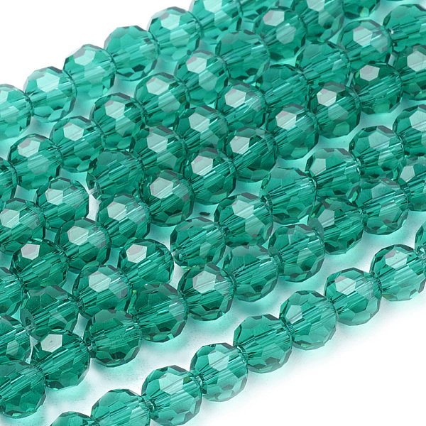 PandaHall Glass Beads Strands, Faceted(32 Facets), Round, Teal, 6mm, Hole: 1.2mm, about 88~91pcs/strand, 19.49 inch~20.08 inch(49.5~51cm)..., Cyan
PandaHall Glass Beads Strands, Faceted(32 Facets), Round, Teal, 6mm, Hole: 1.2mm, about 88~91pcs/strand, 19.49 inch~20.08 inch(49.5~51cm)..., Cyan