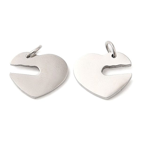 PandaHall 304 Stainless Steel Pendants, with Jump Ring, Heart Charm, Stainless Steel Color, 11.5x14.5x1.4mm, Hole: 3.2mm 304 Stainless Steel...
PandaHall 304 Stainless Steel Pendants, with Jump Ring, Heart Charm, Stainless Steel Color, 11.5x14.5x1.4mm, Hole: 3.2mm 304 Stainless Steel...