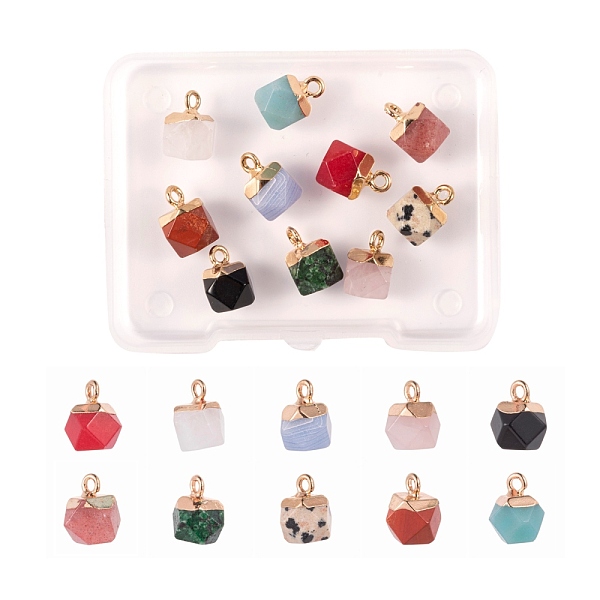 PandaHall 10Pcs 10 Style Electroplate Mixed Gemstone Charms, with Golden Iron Findings, Faceted, Star Cut Round, 1pc/style Mixed Stone Mixed...
PandaHall 10Pcs 10 Style Electroplate Mixed Gemstone Charms, with Golden Iron Findings, Faceted, Star Cut Round, 1pc/style Mixed Stone Mixed...