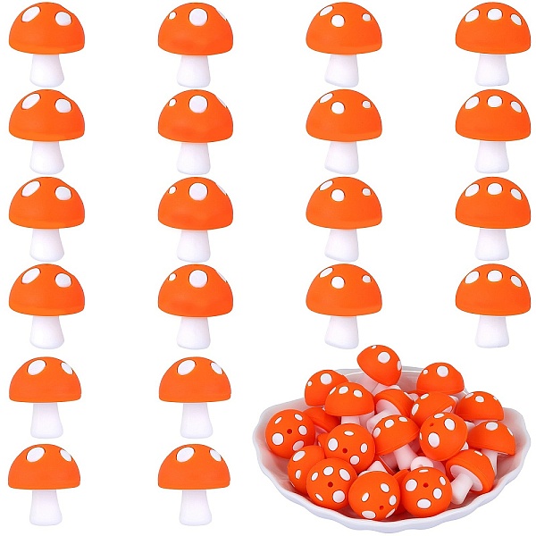 PandaHall 20Pcs Mushroom Silicone Focal Beads, Chewing Toy Accessoies for Teethers, DIY Nursing Necklaces Making, Dark Orange, 18mm, Hole...
PandaHall 20Pcs Mushroom Silicone Focal Beads, Chewing Toy Accessoies for Teethers, DIY Nursing Necklaces Making, Dark Orange, 18mm, Hole...