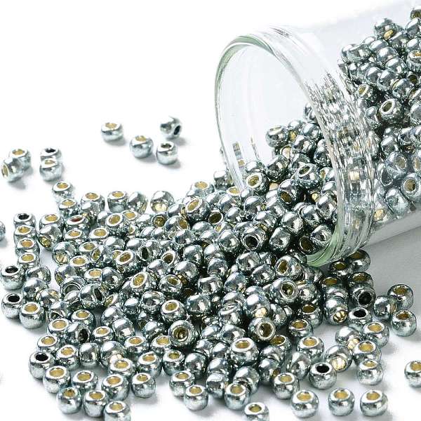 PandaHall TOHO Round Seed Beads, Japanese Seed Beads, (PF565) PermaFinish Silver Grey Metallic, 8/0, 3mm, Hole: 1mm, about 1111pcs/50g Glass..., Gray
PandaHall TOHO Round Seed Beads, Japanese Seed Beads, (PF565) PermaFinish Silver Grey Metallic, 8/0, 3mm, Hole: 1mm, about 1111pcs/50g Glass..., Gray