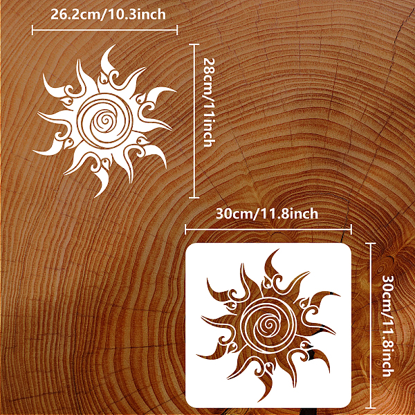PandaHall FINGERINSPIRE Fancy Sun Painting Stencil 30x30cm PET Hollow Out Sun Painting Stencil Big Spiral Sun DIY Craft Stencil Template for...
PandaHall FINGERINSPIRE Fancy Sun Painting Stencil 30x30cm PET Hollow Out Sun Painting Stencil Big Spiral Sun DIY Craft Stencil Template for...