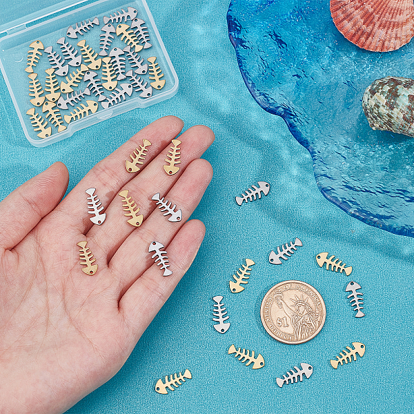 PandaHall UNICRAFTALE 40pcs 2 Colors Fishbone Pendants Hypoallergenic Stainless Steel Pendants Fishbone Fish Bones Skeleton Charm for...
PandaHall UNICRAFTALE 40pcs 2 Colors Fishbone Pendants Hypoallergenic Stainless Steel Pendants Fishbone Fish Bones Skeleton Charm for...