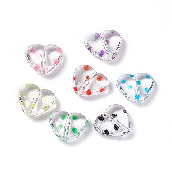 PandaHall Transparent Acrylic Beads, Heart with Polka Dot Pattern, Clear, Mixed Color, 15.5x17.5x6mm, Hole: 1.7mm Acrylic Polka Dot..., Multicolor
PandaHall Transparent Acrylic Beads, Heart with Polka Dot Pattern, Clear, Mixed Color, 15.5x17.5x6mm, Hole: 1.7mm Acrylic Polka Dot..., Multicolor