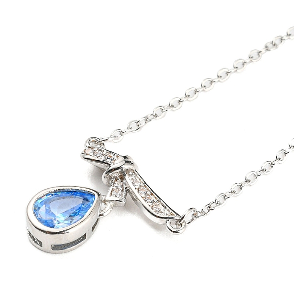 PandaHall Bowknot with Teardrop Cubic Zirconia Pendant Necklace with Brass Cable Chains, Platinum, 16.73~16.81 inch(42.5~42.7cm) Cubic...
PandaHall Bowknot with Teardrop Cubic Zirconia Pendant Necklace with Brass Cable Chains, Platinum, 16.73~16.81 inch(42.5~42.7cm) Cubic...