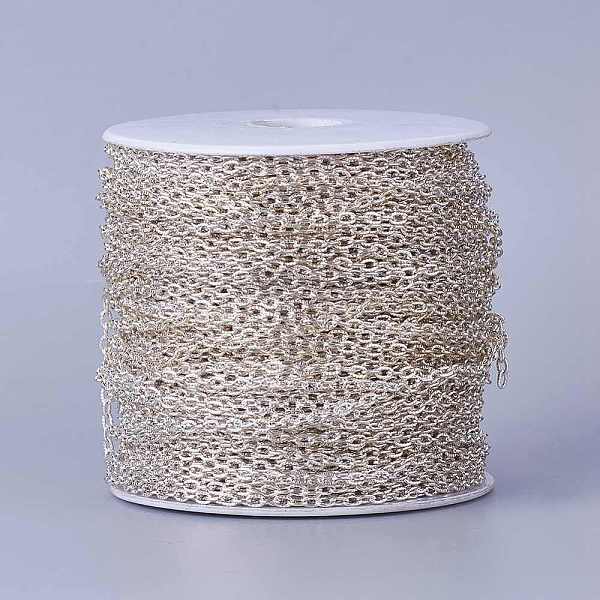 PandaHall Iron Textured Cable Chains, Unwelded, with Spool, Silver, 8.5x4.5x1.5mm, about 328.08 Feet(100m)/roll Iron
PandaHall Iron Textured Cable Chains, Unwelded, with Spool, Silver, 8.5x4.5x1.5mm, about 328.08 Feet(100m)/roll Iron