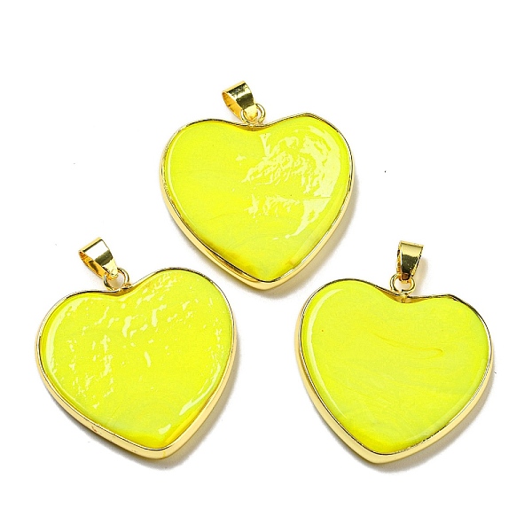 PandaHall Handmade Lampwork Pendants, with Brass Findings, Long-Lasting Plated, Lead Free & Cadmium Free, Heart Charms, Yellow...
PandaHall Handmade Lampwork Pendants, with Brass Findings, Long-Lasting Plated, Lead Free & Cadmium Free, Heart Charms, Yellow...