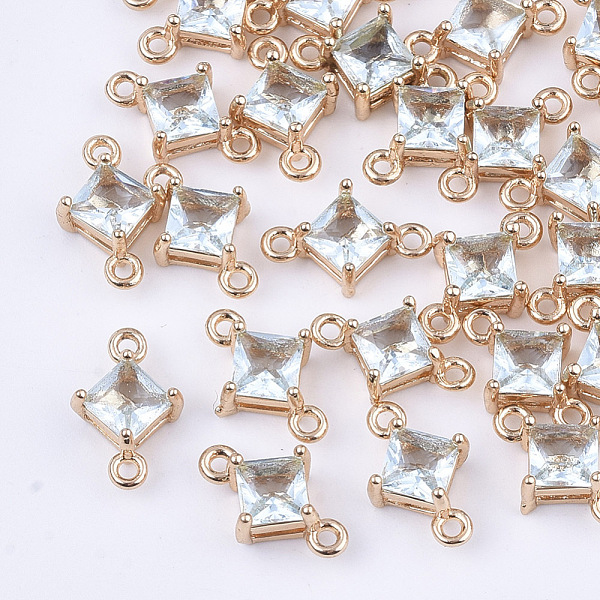 PandaHall Transparent Glass Links connectors, with Brass Findings, Faceted, Rhombus, Light Gold, Pale Turquoise, 11x7x4mm, Hole: 1mm, Side..., Cyan
PandaHall Transparent Glass Links connectors, with Brass Findings, Faceted, Rhombus, Light Gold, Pale Turquoise, 11x7x4mm, Hole: 1mm, Side..., Cyan