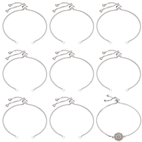 PandaHall Beebeecraft 1 Box 10Pcs Adjustable Slider Bracelet Makings Stainless Steel Silver Slider Extender Chains with Ball Ends for...
PandaHall Beebeecraft 1 Box 10Pcs Adjustable Slider Bracelet Makings Stainless Steel Silver Slider Extender Chains with Ball Ends for...