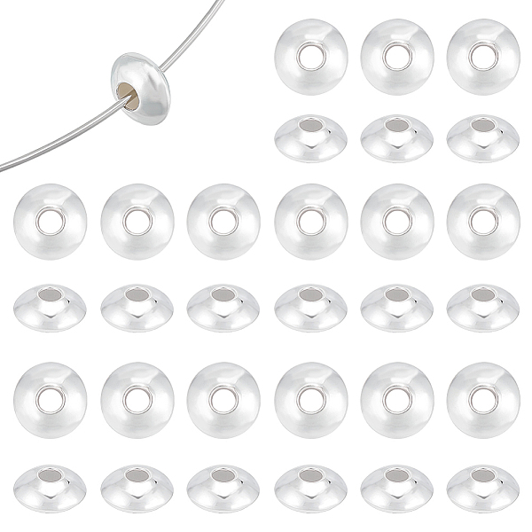 PandaHall BENECREAT 30Pcs 925 Sterling Silver Spacer Beads, Disc, Silver, 5x2.5mm, Hole: 1.5mm Sterling Silver Disc
PandaHall BENECREAT 30Pcs 925 Sterling Silver Spacer Beads, Disc, Silver, 5x2.5mm, Hole: 1.5mm Sterling Silver Disc