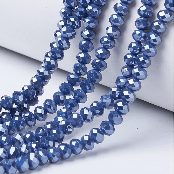 PandaHall Electroplate Glass Beads Strands, Pearl Luster Plated, Faceted, Rondelle, Steel Blue, 2.5x2mm, Hole: 0.4mm, about...
PandaHall Electroplate Glass Beads Strands, Pearl Luster Plated, Faceted, Rondelle, Steel Blue, 2.5x2mm, Hole: 0.4mm, about...