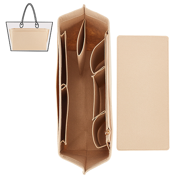 PandaHall Felt Purse Organizer Insert, Handbag Tote Shaper Organiser, Bag Accessories, Rectangle, Antique White, Bag: 37x23x16cm, Plate...
PandaHall Felt Purse Organizer Insert, Handbag Tote Shaper Organiser, Bag Accessories, Rectangle, Antique White, Bag: 37x23x16cm, Plate...