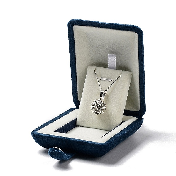PandaHall Rectangle Velvet Necklace Boxes, Jewelry Pendant Necklace Gift Case with Iron Snap Button, Marine Blue, 9.15x7.55x3.6cm Velvet...
PandaHall Rectangle Velvet Necklace Boxes, Jewelry Pendant Necklace Gift Case with Iron Snap Button, Marine Blue, 9.15x7.55x3.6cm Velvet...