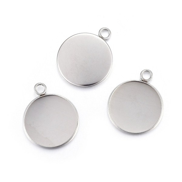 PandaHall 304 Stainless Steel Pendant Cabochon Settings, Plain Edge Bezel Cups, Flat Round, Stainless Steel Color, Tray: 20mm, 27x22x2mm...
PandaHall 304 Stainless Steel Pendant Cabochon Settings, Plain Edge Bezel Cups, Flat Round, Stainless Steel Color, Tray: 20mm, 27x22x2mm...