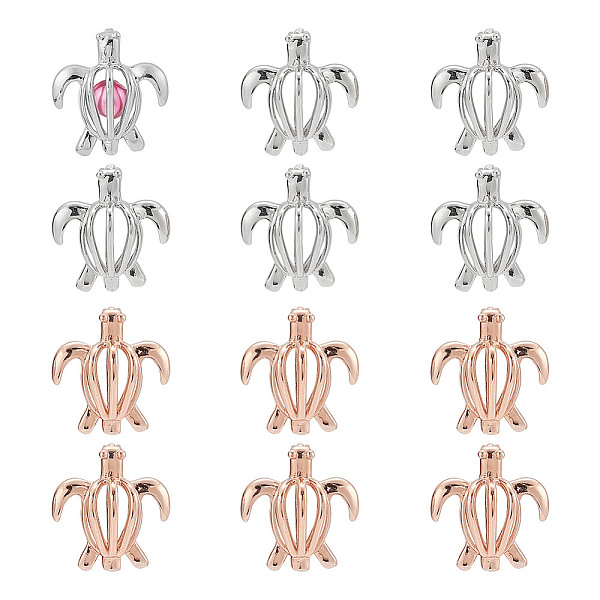 PandaHall ARRICRAFT 12Pcs 2 Colors Hollow Brass Bead Cage Pendants, Sea Turtle, Platinum & Rose Gold, Inner Size: 8x10mm, 19x17x10mm, Hole...
PandaHall ARRICRAFT 12Pcs 2 Colors Hollow Brass Bead Cage Pendants, Sea Turtle, Platinum & Rose Gold, Inner Size: 8x10mm, 19x17x10mm, Hole...