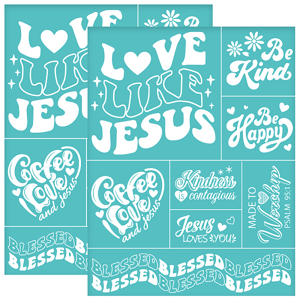 PandaHall OLYCRAFT 2Pcs 8.6x11 Inch Retro Blessings Self-Adhesive Silk Screen Printing Stencil Be Kind Jesus Loves You Mesh Stencils Word...
PandaHall OLYCRAFT 2Pcs 8.6x11 Inch Retro Blessings Self-Adhesive Silk Screen Printing Stencil Be Kind Jesus Loves You Mesh Stencils Word...