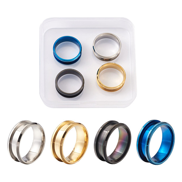 PandaHall 316L Titanium Steel Grooved Finger Ring Settings, Ring Core Blank, for Inlay Ring Jewelry Making, Mixed Color, Size 8, Inner...
PandaHall 316L Titanium Steel Grooved Finger Ring Settings, Ring Core Blank, for Inlay Ring Jewelry Making, Mixed Color, Size 8, Inner...