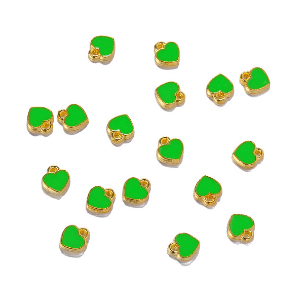 PandaHall Zinc Alloy with Enamel Jewelry Charms Accessories, Heart, Golden, Green, 7x8mm Alloy+Enamel Heart Green
PandaHall Zinc Alloy with Enamel Jewelry Charms Accessories, Heart, Golden, Green, 7x8mm Alloy+Enamel Heart Green