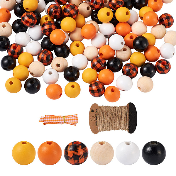 PandaHall 120Pcs 6 Style Natural Wood Beads, Round, with 1 Board Jute Cord and 2 Yards Polyester Ribbon, Mixed Color, 20pcs/Style Wood Mixed..., Multicolor
PandaHall 120Pcs 6 Style Natural Wood Beads, Round, with 1 Board Jute Cord and 2 Yards Polyester Ribbon, Mixed Color, 20pcs/Style Wood Mixed..., Multicolor