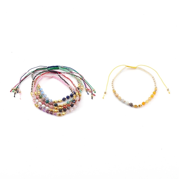 PandaHall Adjustable Nylon Cord Braided Bead Bracelets, with Natural Gemstone Beads, Glass Seed Beads and Brass Beads, Golden, Inner...
PandaHall Adjustable Nylon Cord Braided Bead Bracelets, with Natural Gemstone Beads, Glass Seed Beads and Brass Beads, Golden, Inner...